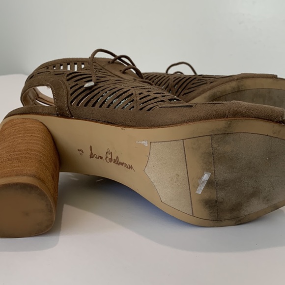 Sam Edelman brown lace up sandals size 8.5 - Picture 8 of 8